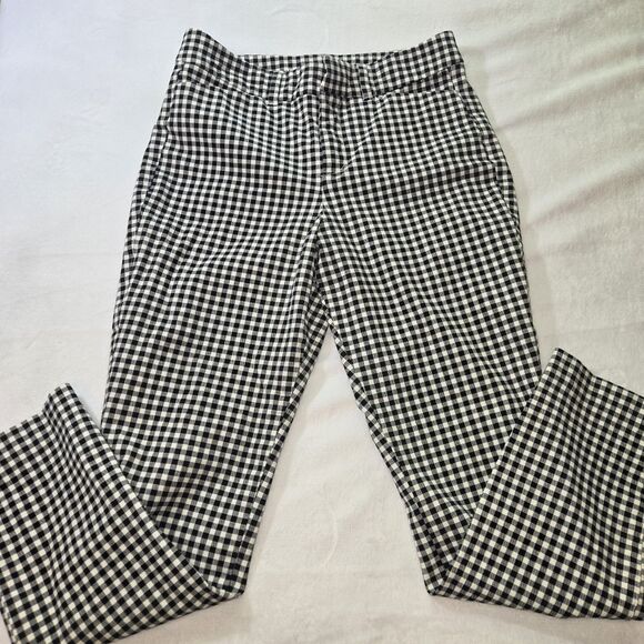 Old Navy Womens Skinny Pixie Ankle Stretch Mid Rise Checkered  Sz 4 - Picture 1 of 6